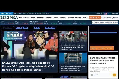 benzinga.com screenshot