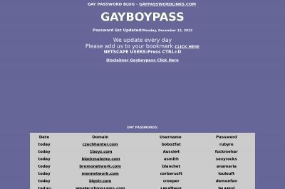 gayboypass.com screenshot