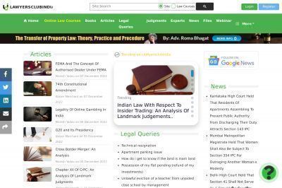 lawyersclubindia.com screenshot