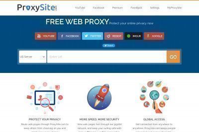 proxysite.com screenshot
