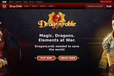 dragonfable.com screenshot