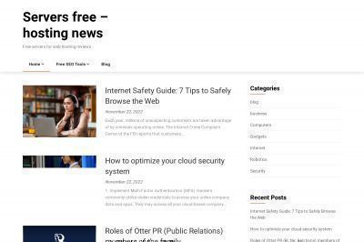 serversfree.com screenshot