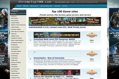 xtremetop100.com screenshot